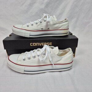 Converse Chuck Taylor Unisex White Low Top Lace Up Sneakers M Sz 6 W Sz 7 NEW!!!